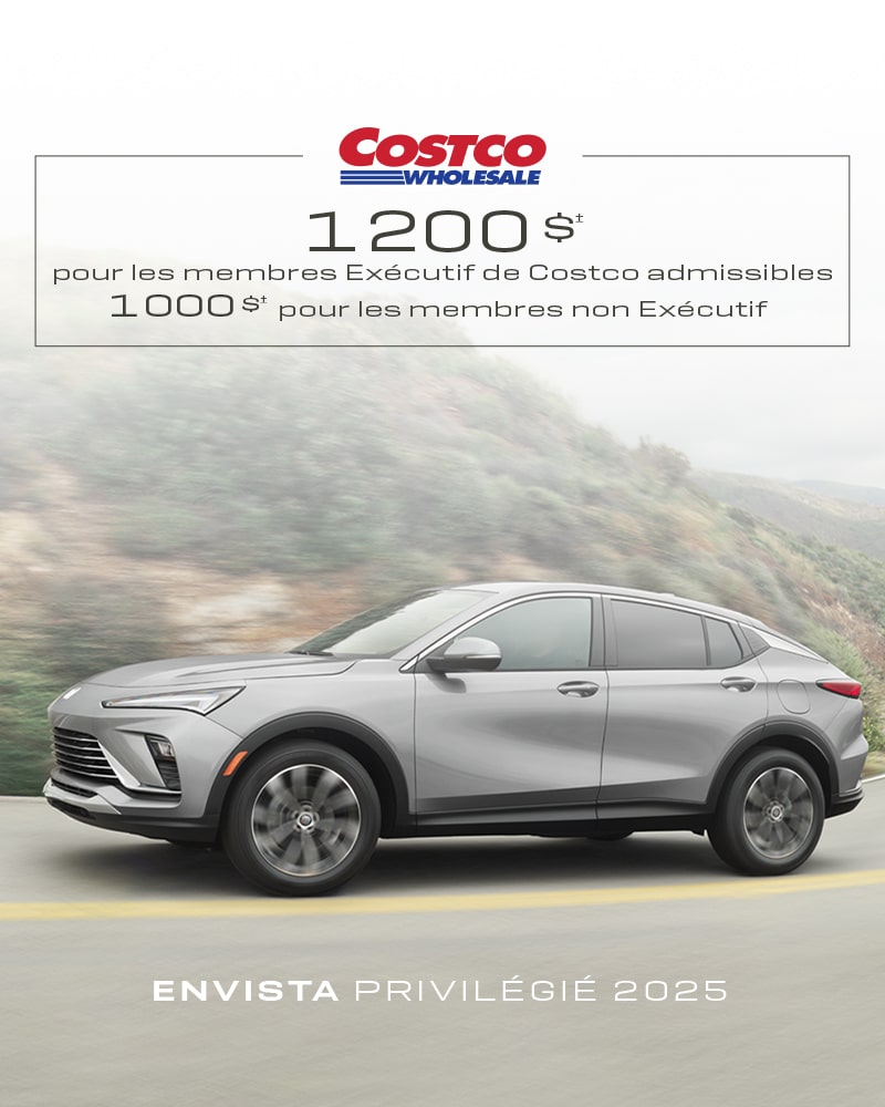 Le Buick Envista 2025 stationné à l’extérieur.