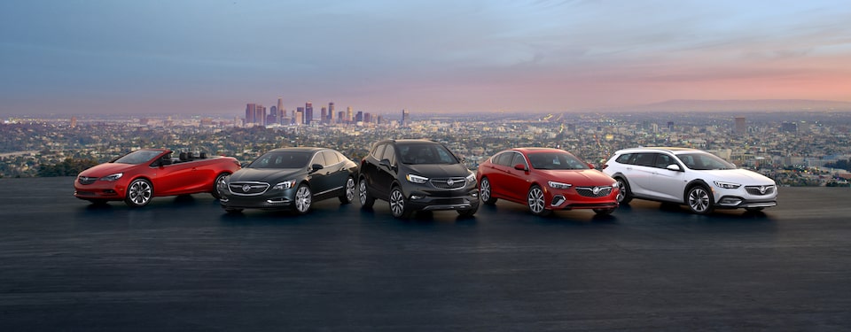 The Buick lineup of vehicles.