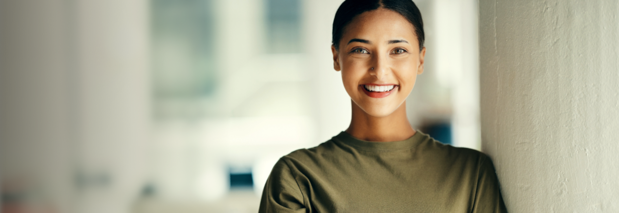 A smiling Canadian Forces personnel eligible for Buick's Canadian Forces Bonus Program.