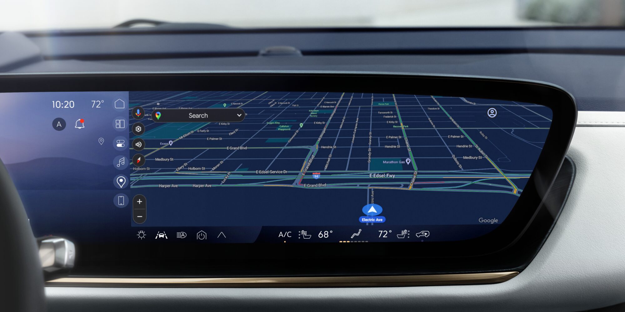 Close-up of the Buick Infotainment System Displaying the Voice Assistant App