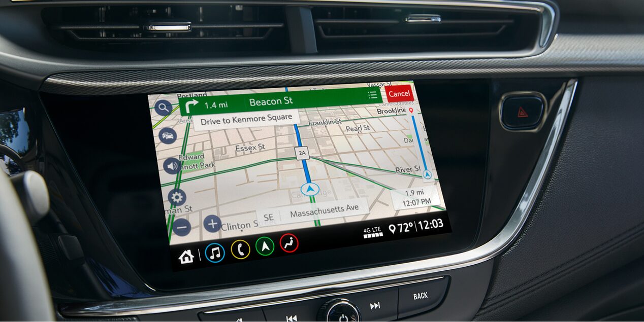 Google Maps Displayed on the Infotainment SyStem