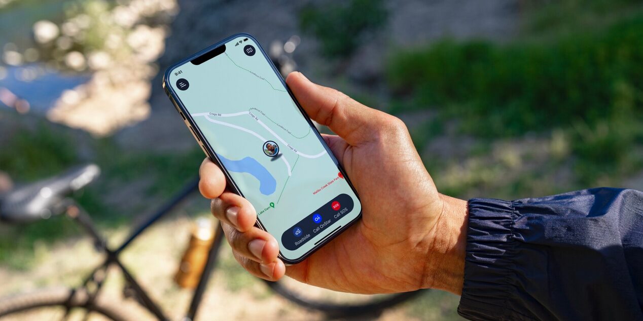 Close-up of a Smartphone Using Location Services