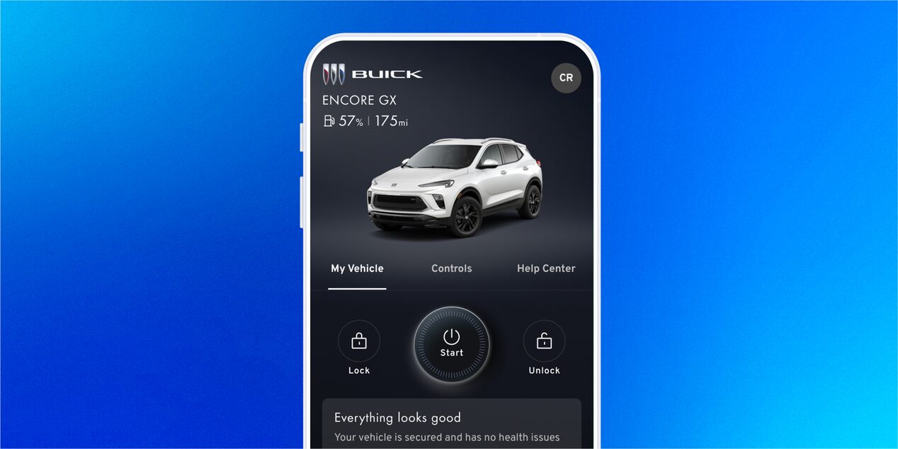 myBuick Mobile App Displayed on a Smartphone