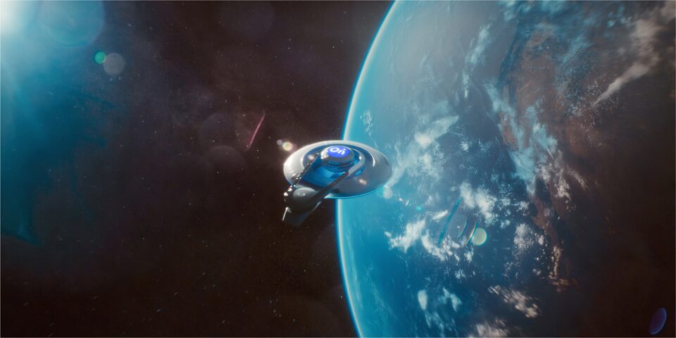 OnStar Object Floating in Space With Earth in the Background