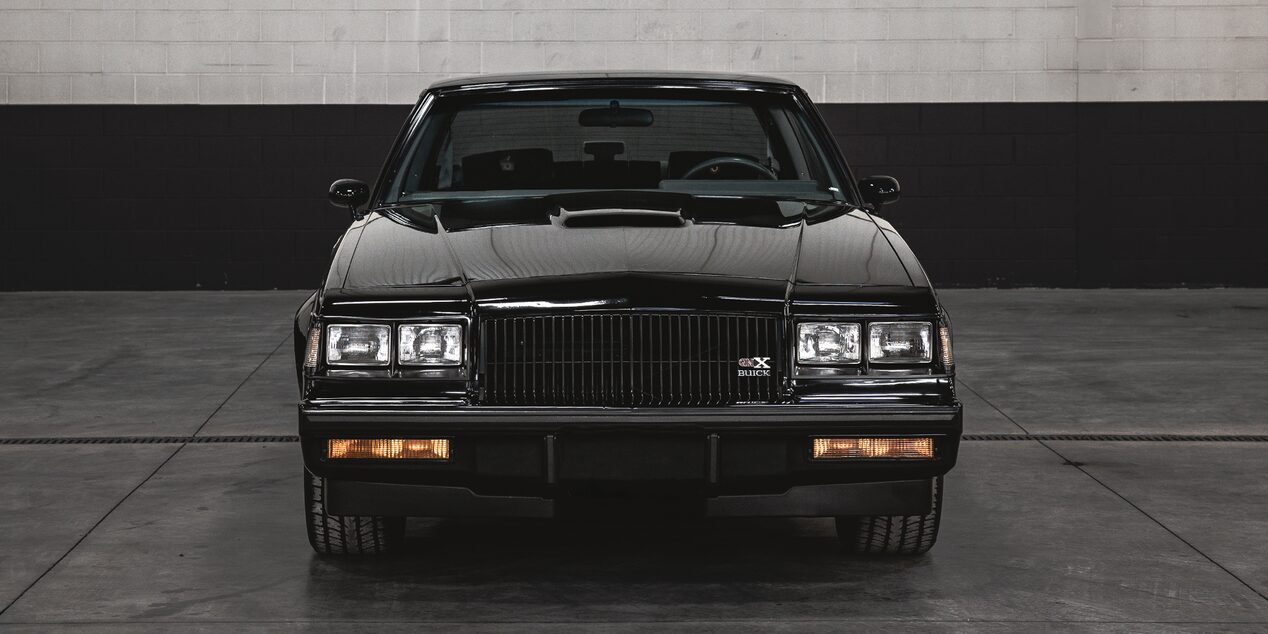 Front view of a Black Buick GNX