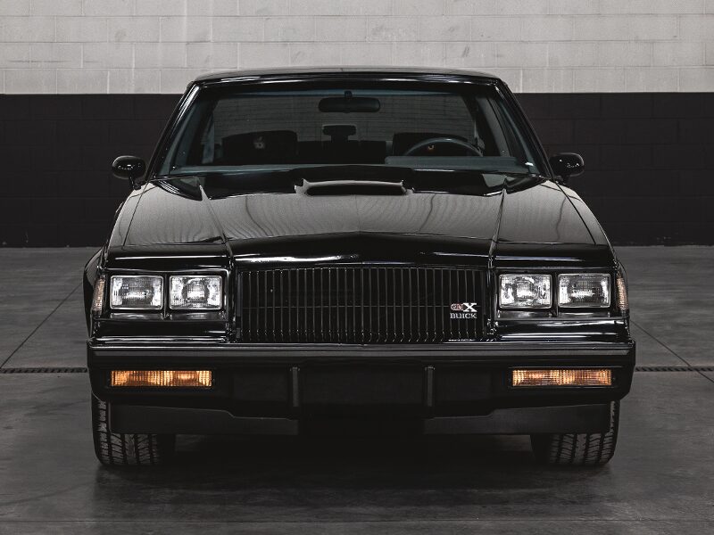 Front View of a Black Buick GNX