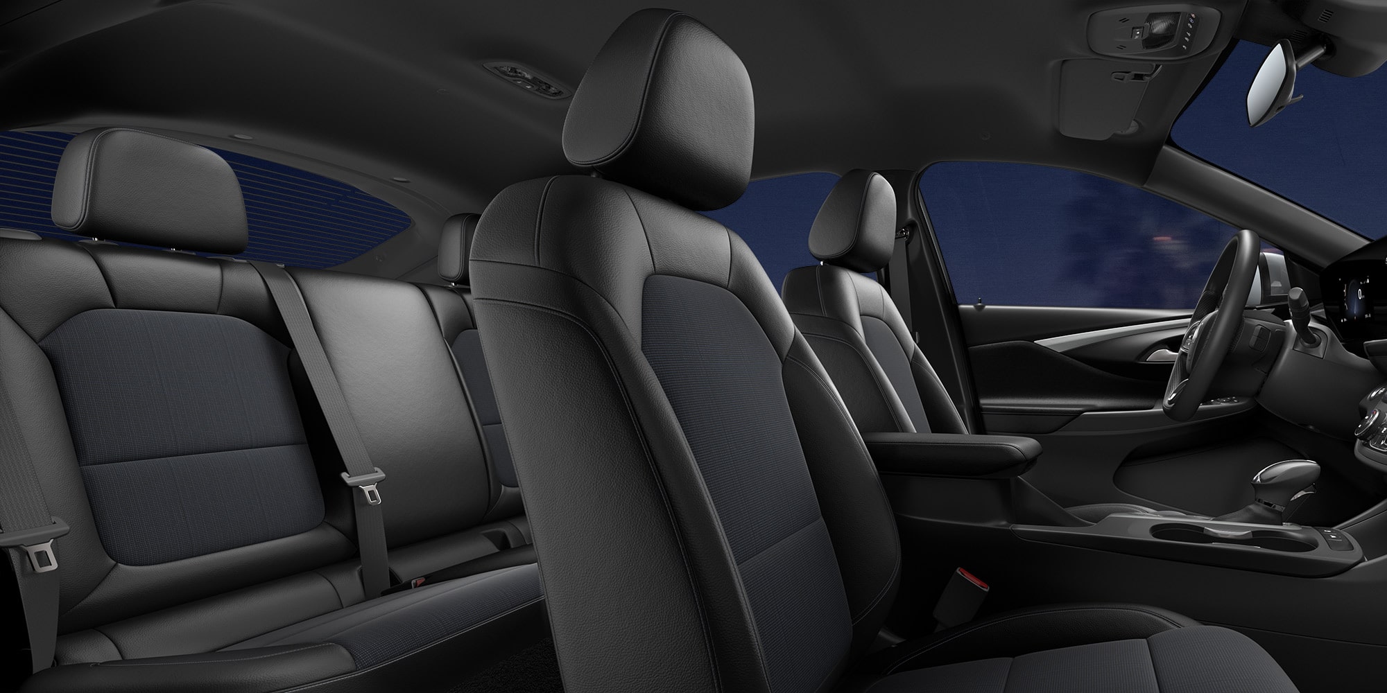 Interior View of the Buick SUV Preferred Trim with Black Leatherette Seating