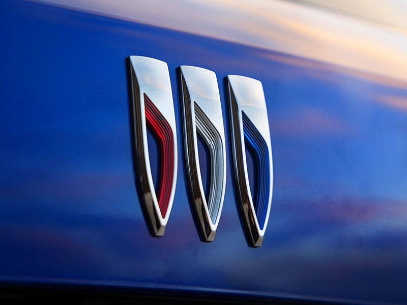 Close-up of the Exterior Buick Badging on the Envision