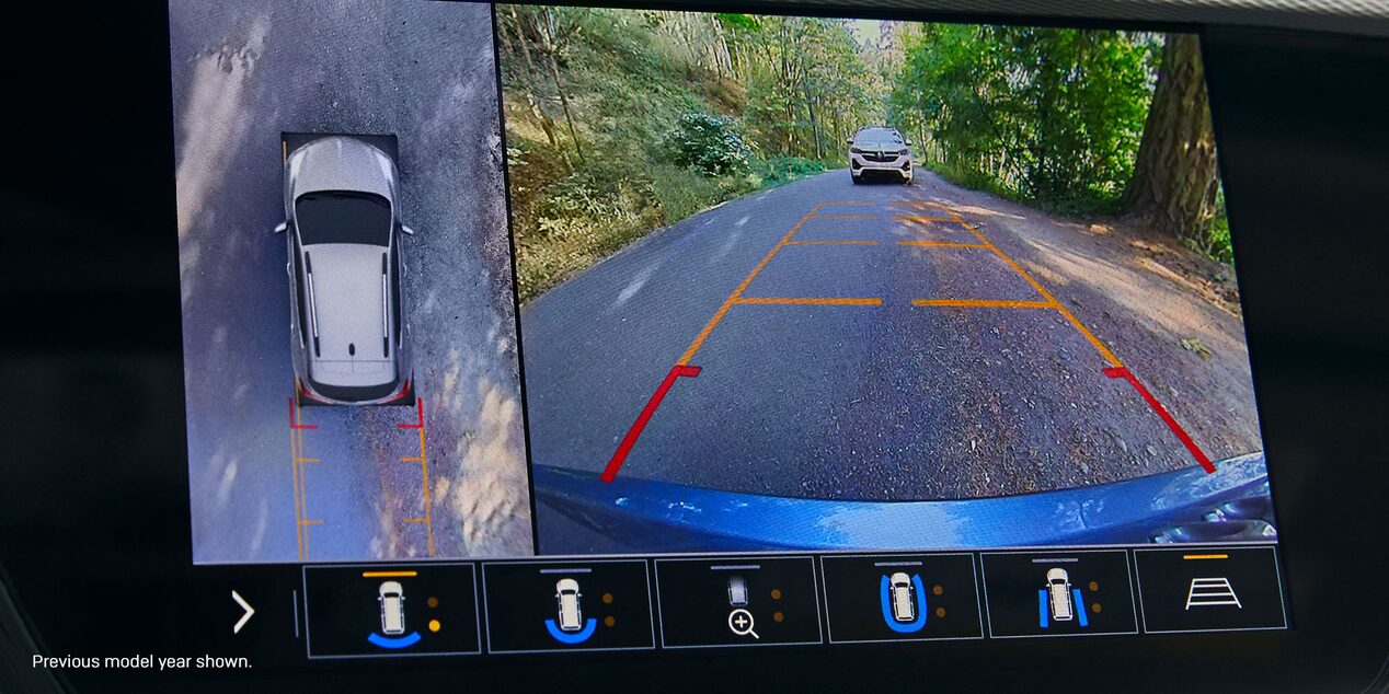 Close Up View of Buick Rear View Camera and Birds-Eye View Camera