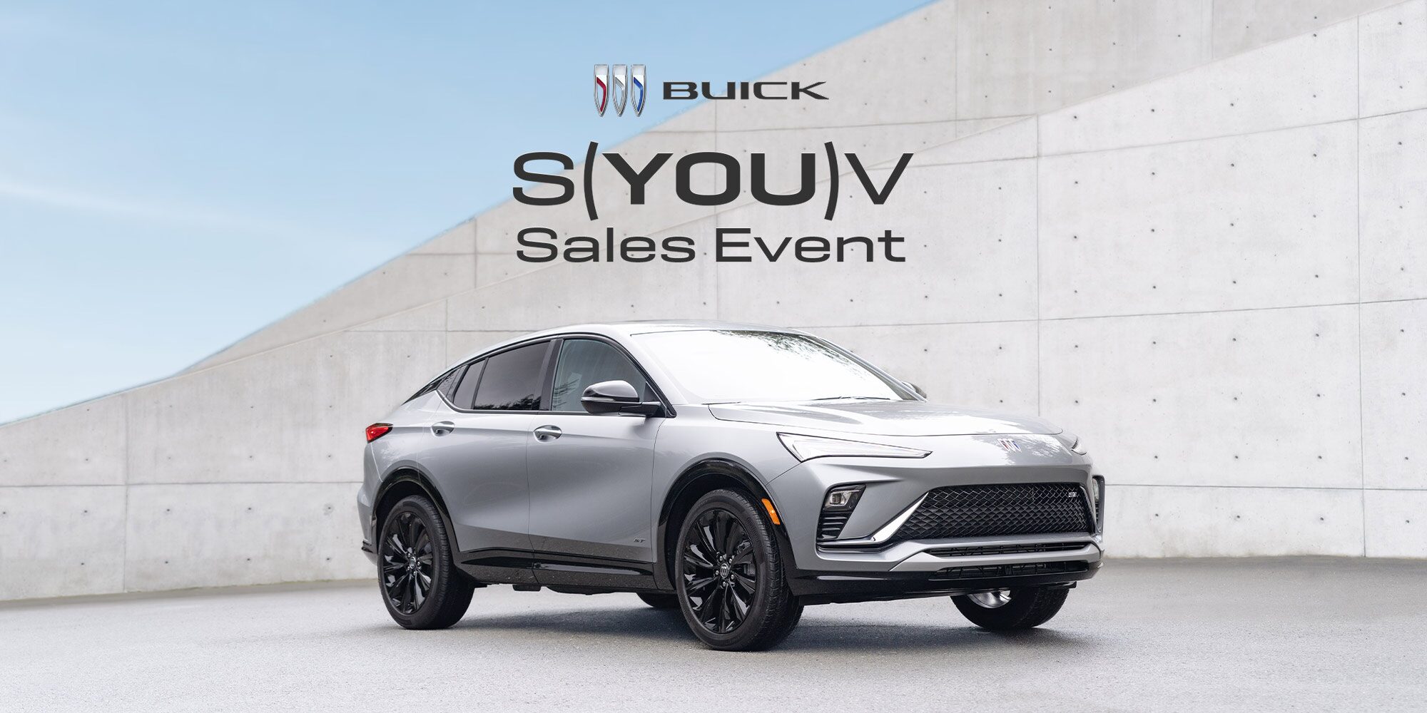 Gray Buick Envista with S(YOU)V Sales Event Logo