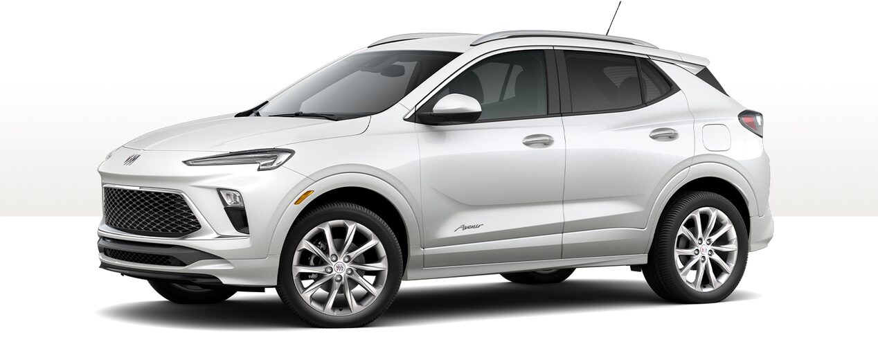 Front-Three Quarter View of a White Buick Encore GX Small SUV