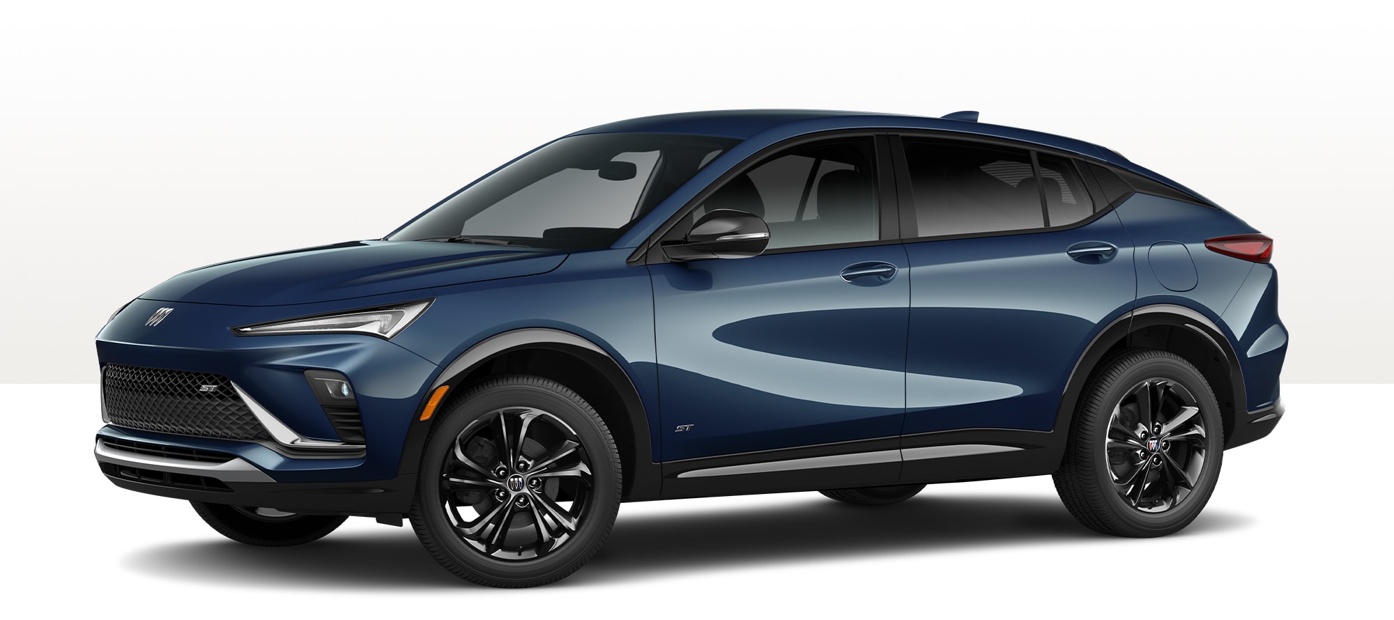 A Blue 2025 Buick Envista ST Crossover Isolated on a White Background