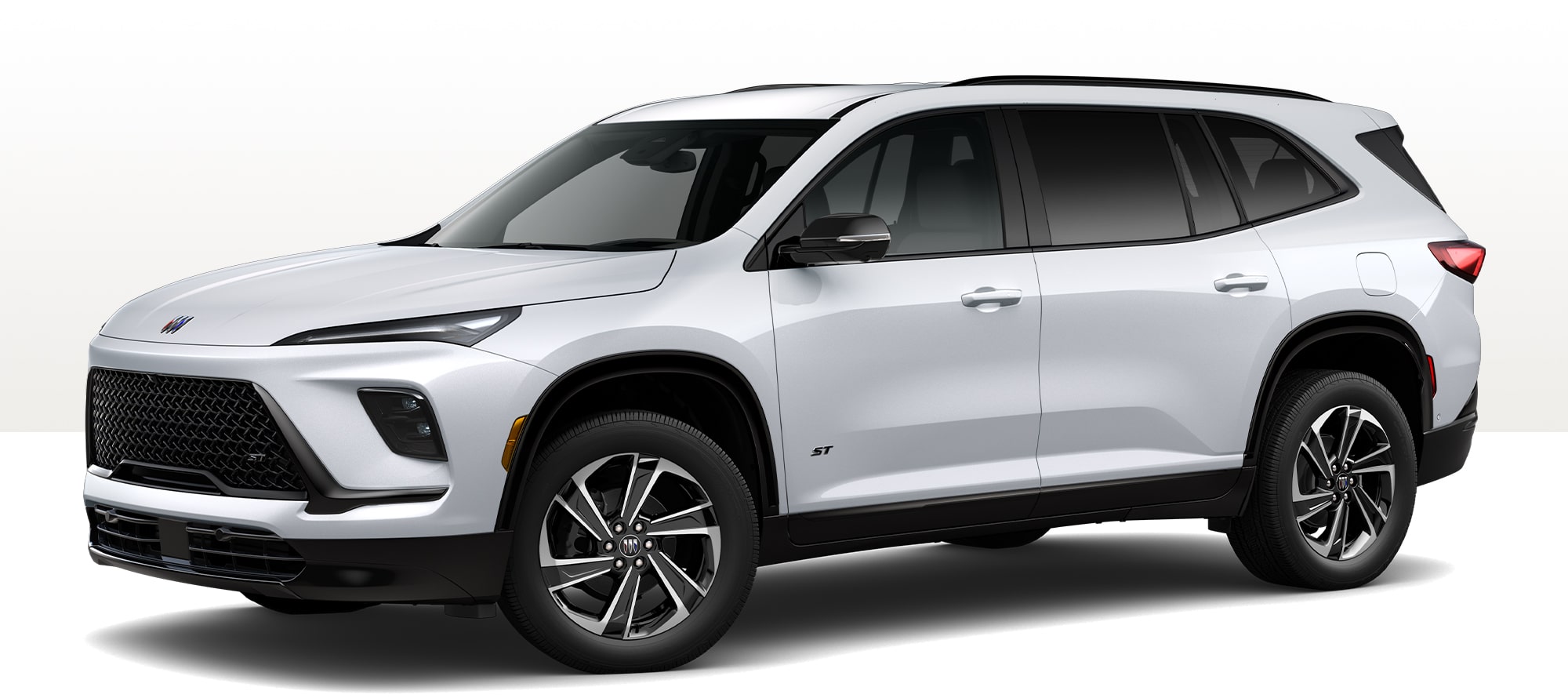 A White 2026 Buick Enclave ST SUV Isolated on a White Background