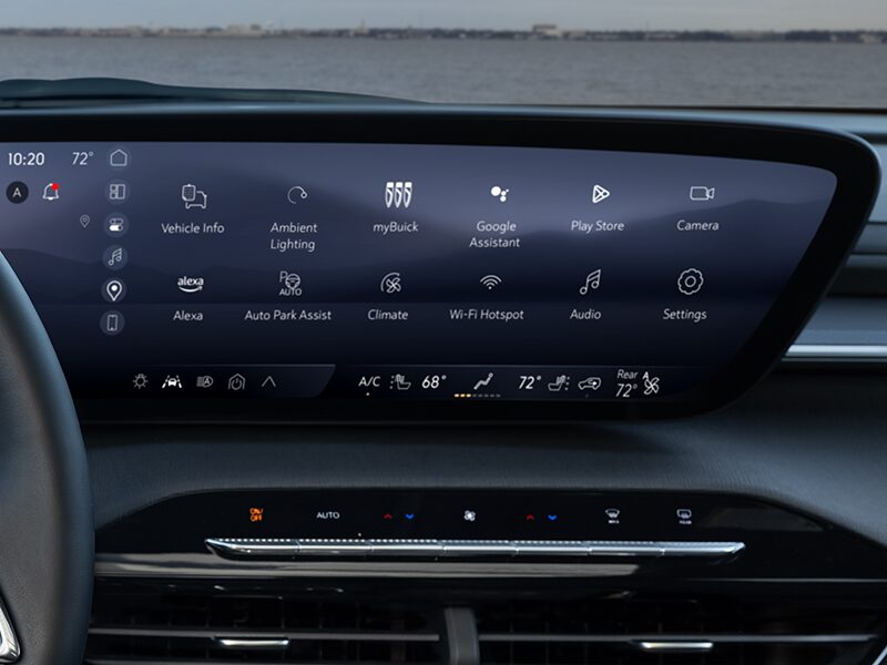 Close-up View of the Infotainment Screen in a 2025 Buick Enclave
