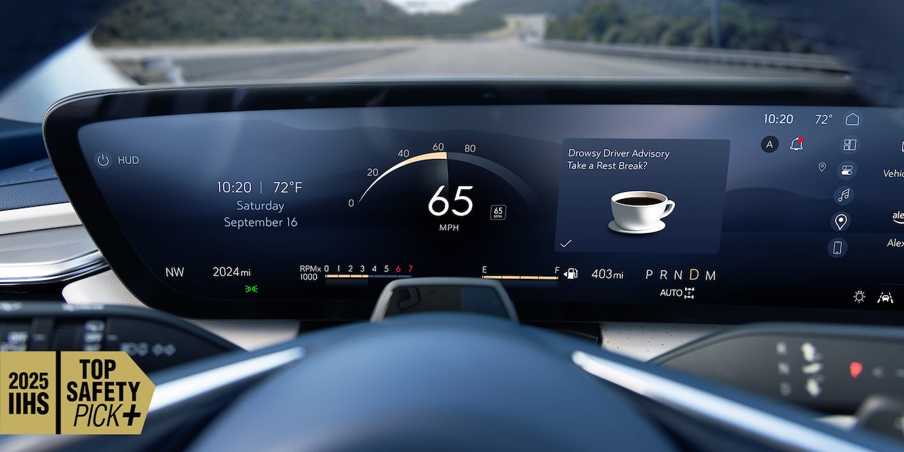 Close-up View of the Infotainment Screen in a 2025 Buick Enclave 3 Row SUV with IIHS Top Safety Pick+ Award