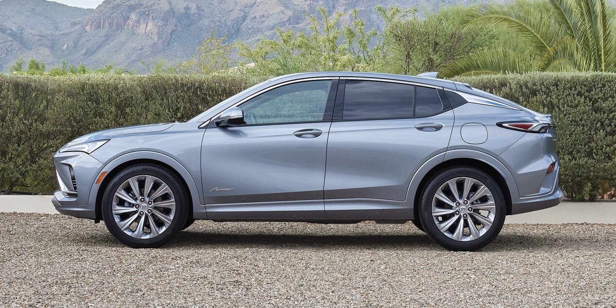 Driver Side View of the 2025 Buick Envista Parked on a Gravel Road