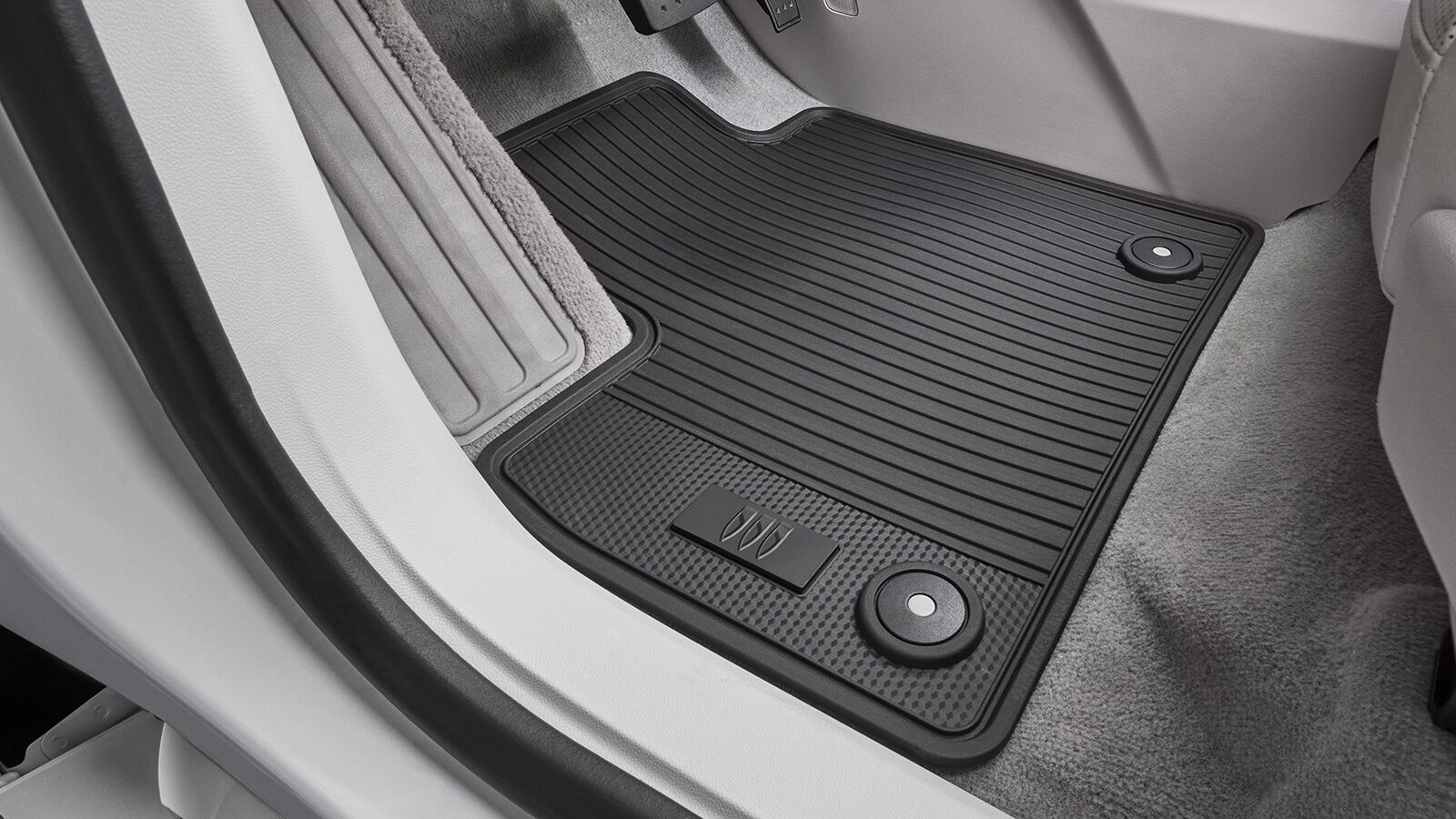 Close-up of the Black Floor Mat for 2026 Buick Enclave Interior