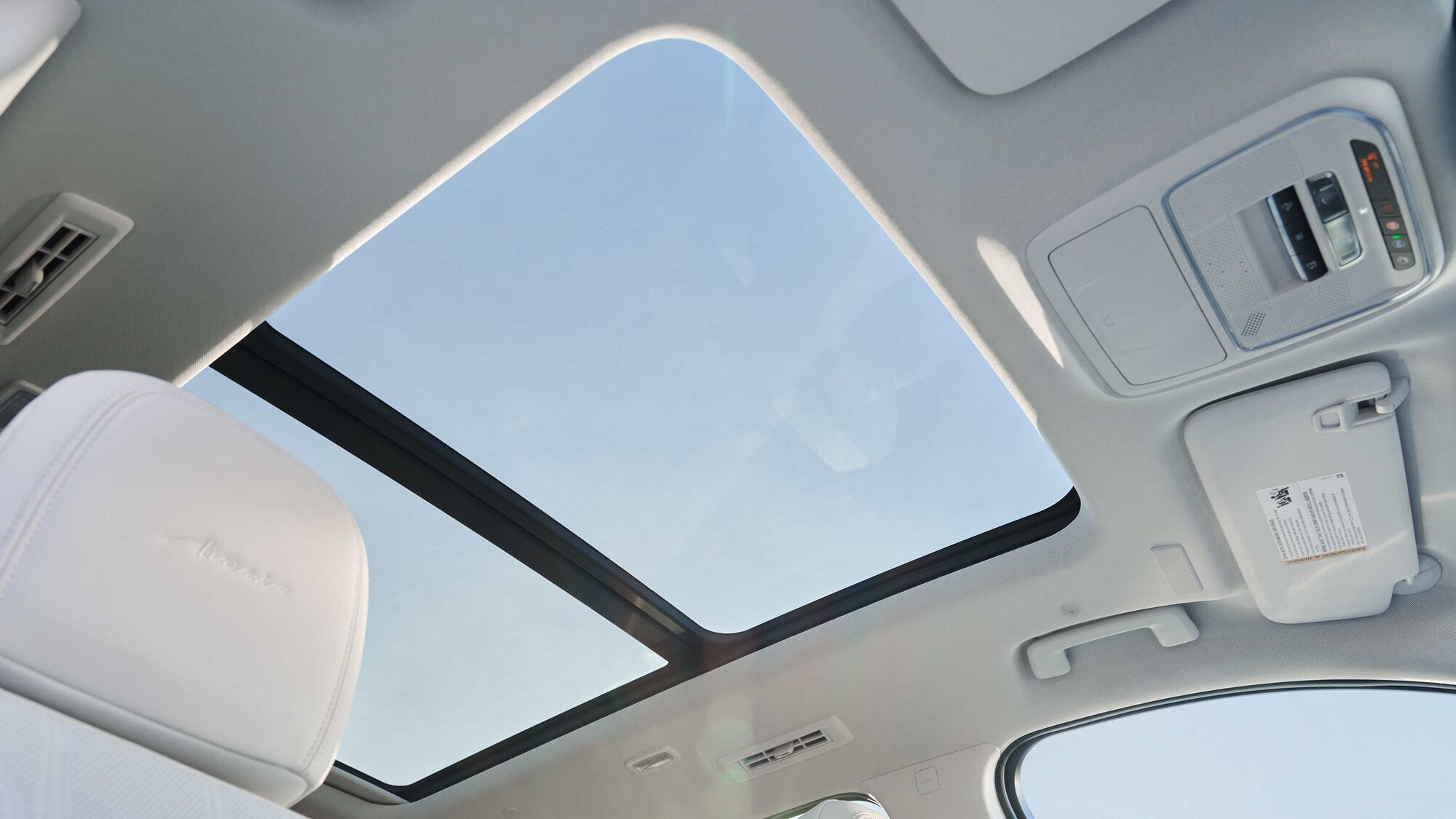 Front Passenger View of the Sunroof Inside of the 2026 Buick Enclave Mid-Size SUV