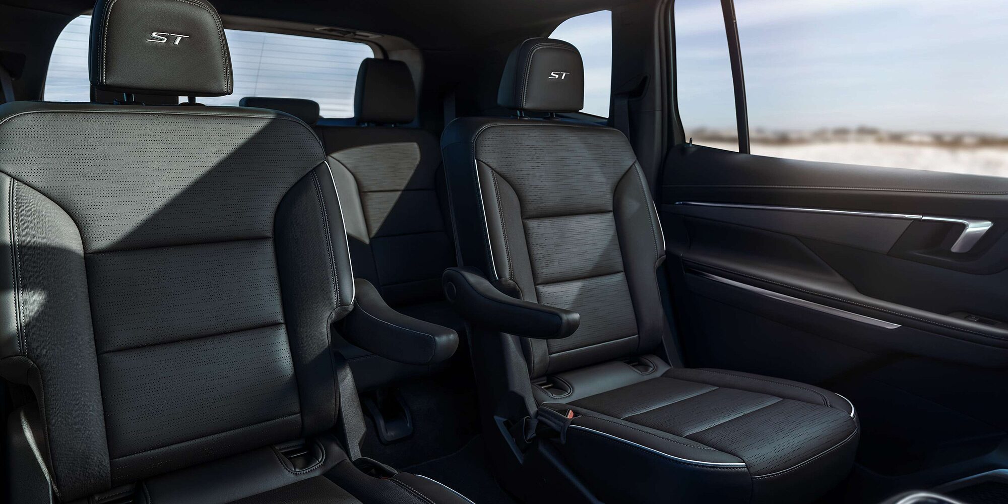 Three-Quarters View of the Interior Seating of the 2026 Buick Enclave Mid-Size SUV