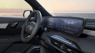 Three Quarters View of the Interior Seats of a 2026 Buick Enclave