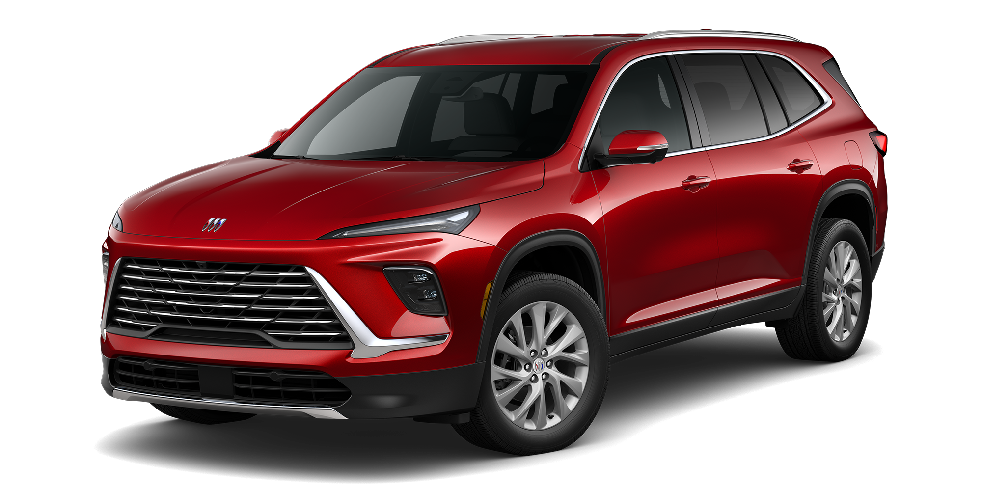 Three Quarters View of a Red 2026 Buick Enclave