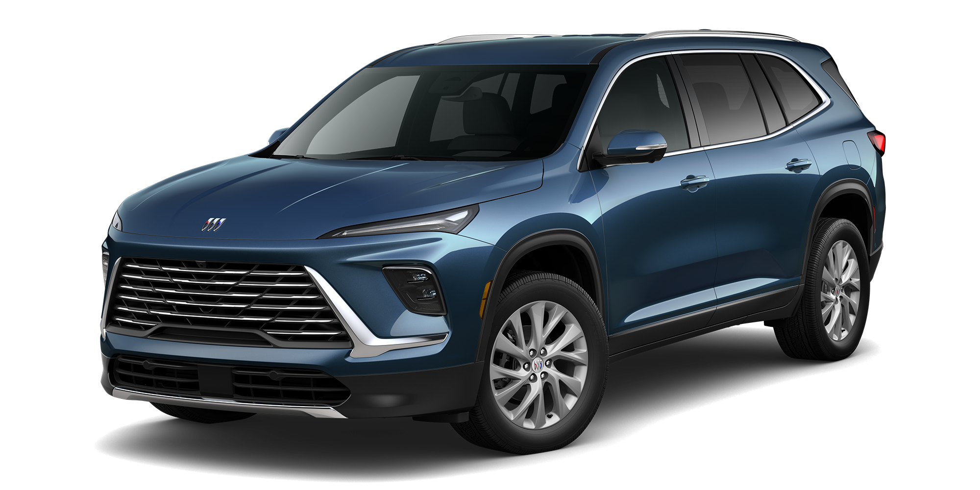 Three Quarters View of a Blue 2026 Buick Enclave