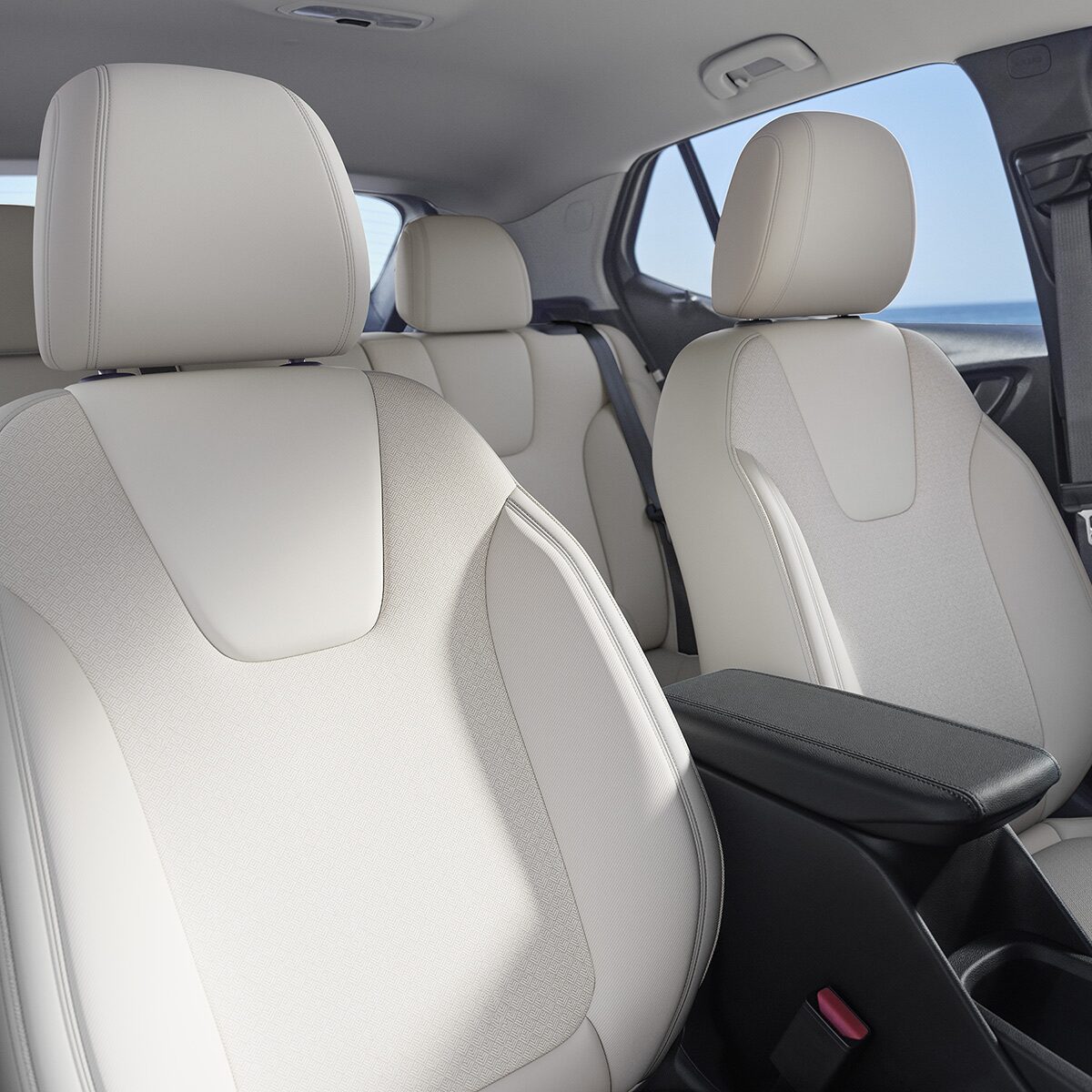 Interior View From the Passenger Side Door of the Buick 2026 Encore GX Preferred Subcompact SUV's Front Row