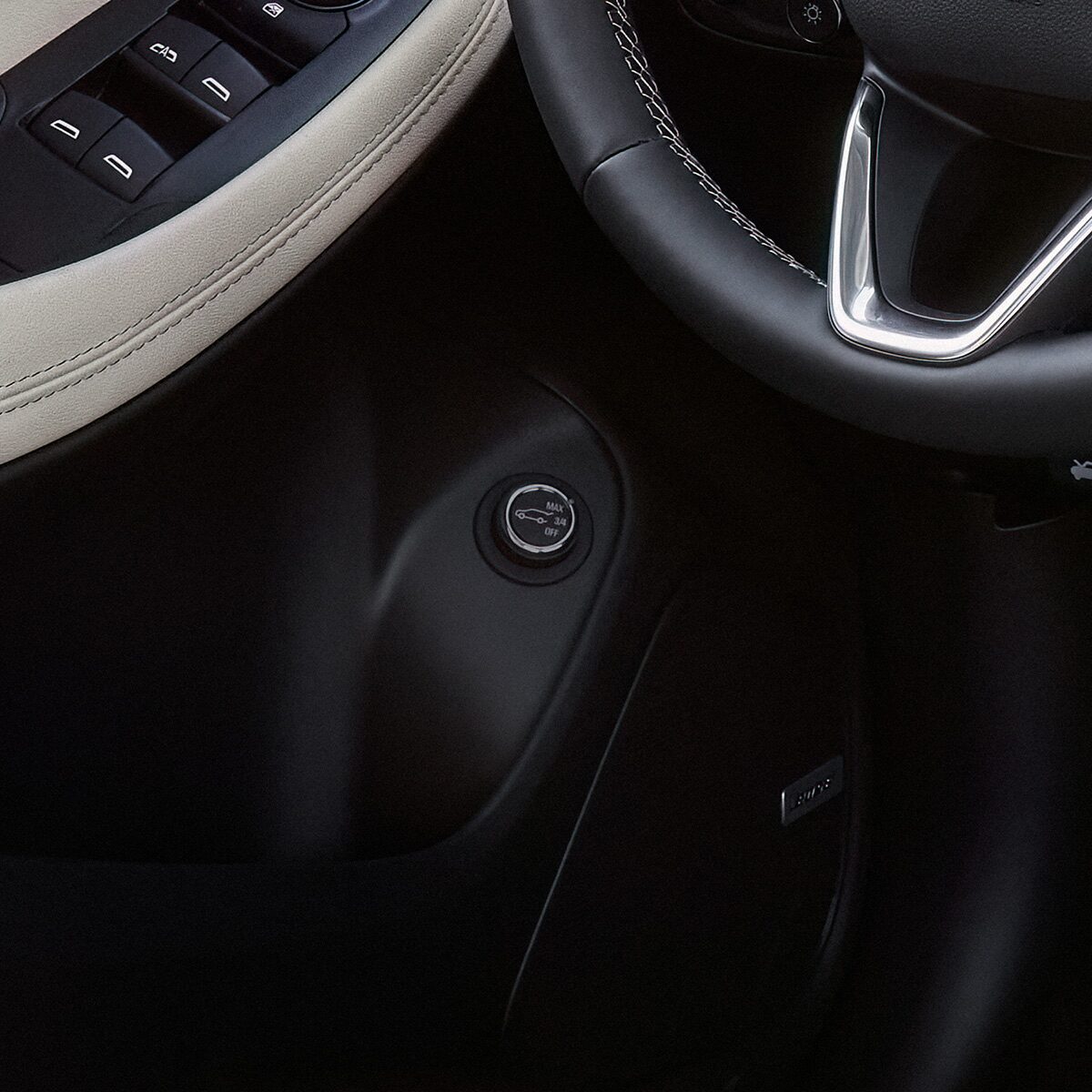 Close-up Interior View of the Available Power Liftgate Button
