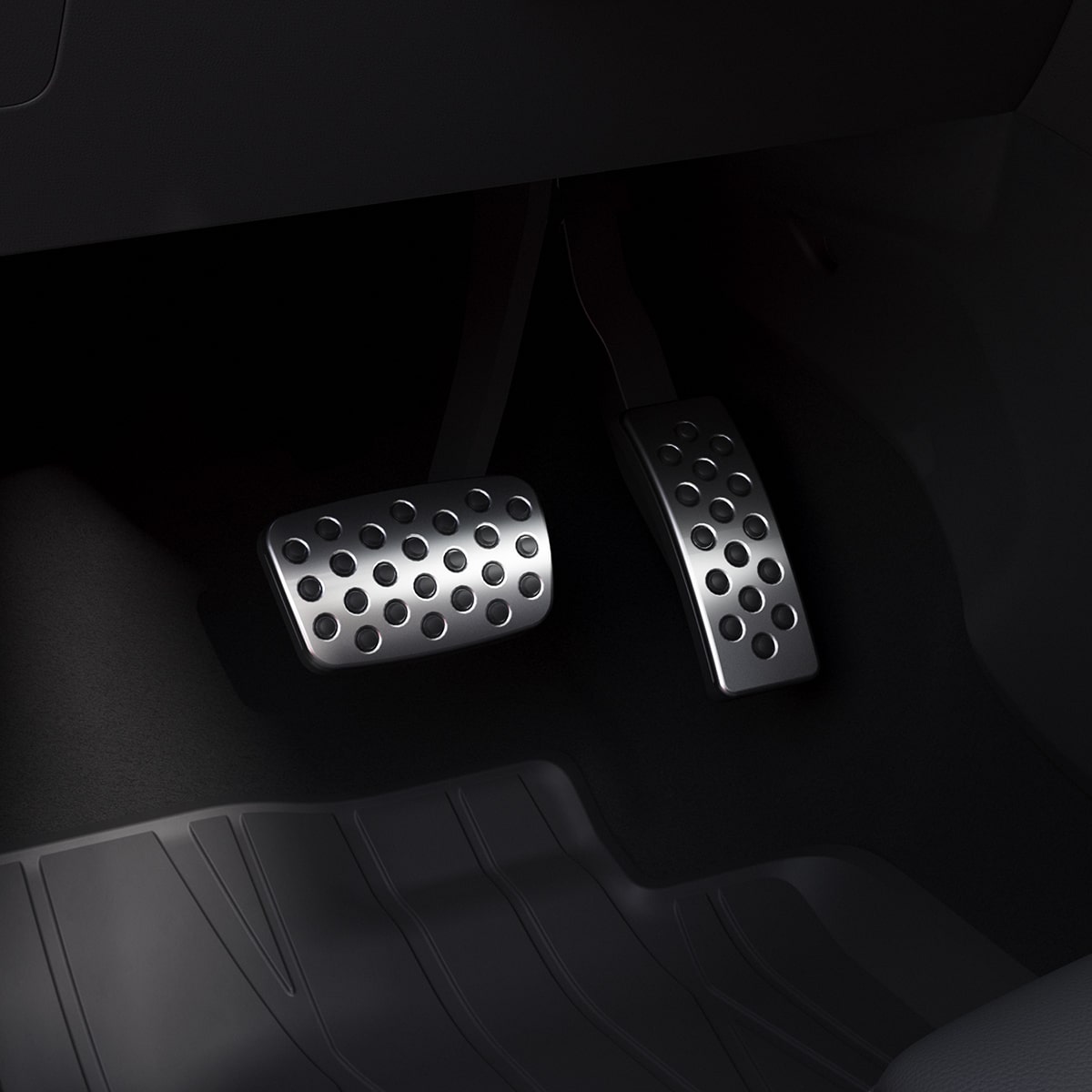 Close-up of the Sport Pedals in the 2026 Encore GX Sport Touring with the Studio Series package