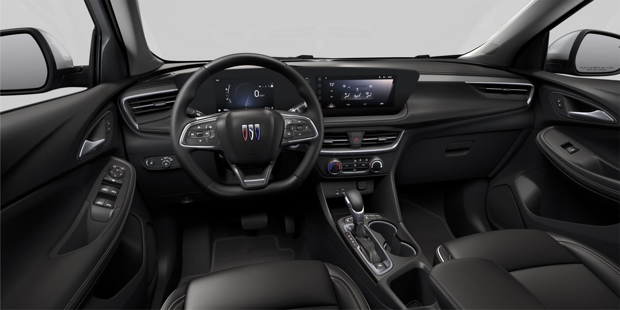 Interior View of the Ebony Seating in the 2026 Encore GX Sport Touring SUV with the Studio Series Package