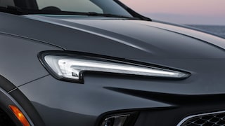 Close up view of the LED Headlamps of the 2026 Buick Encore GX.
