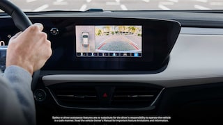 Close up view of the infotainment display of the 2026 Buick Encore GX showing a camera view.