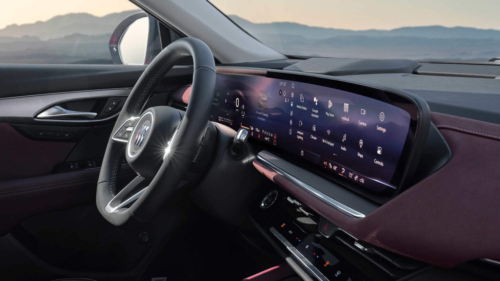 Interior View of the Ultrawide 30 Inch Diagonal Screen in the 2026 Buick Envision Compact SUV
