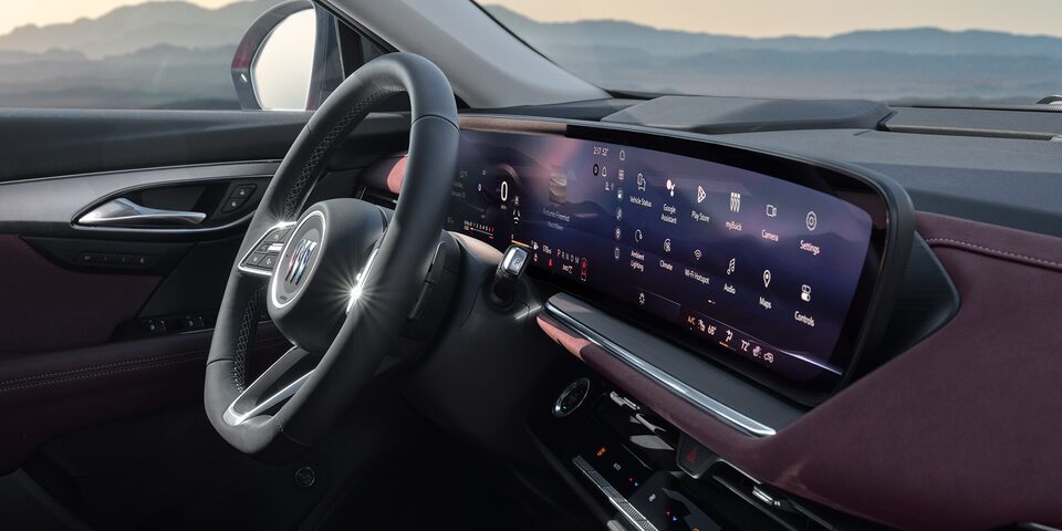 Interior View of the Ultrawide 30 Inch Diagonal Screen in the 2026 Buick Envision Compact SUV