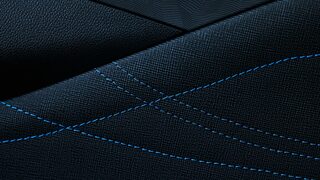 Close-up of the 2026 Buick Envista Premium Materials with Blue Stitching