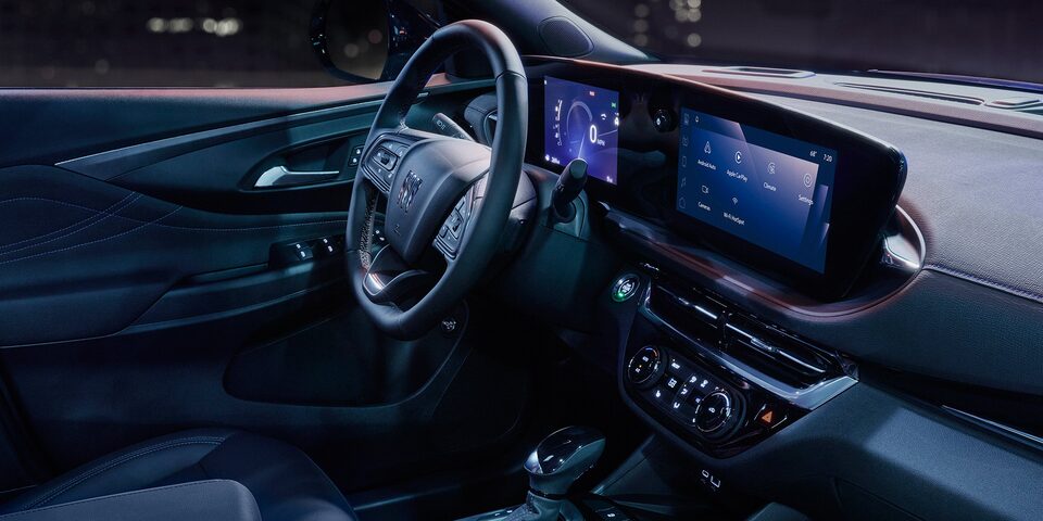 Passenger View of the 2026 Buick Envista Driver Side Interior and Infortainment System