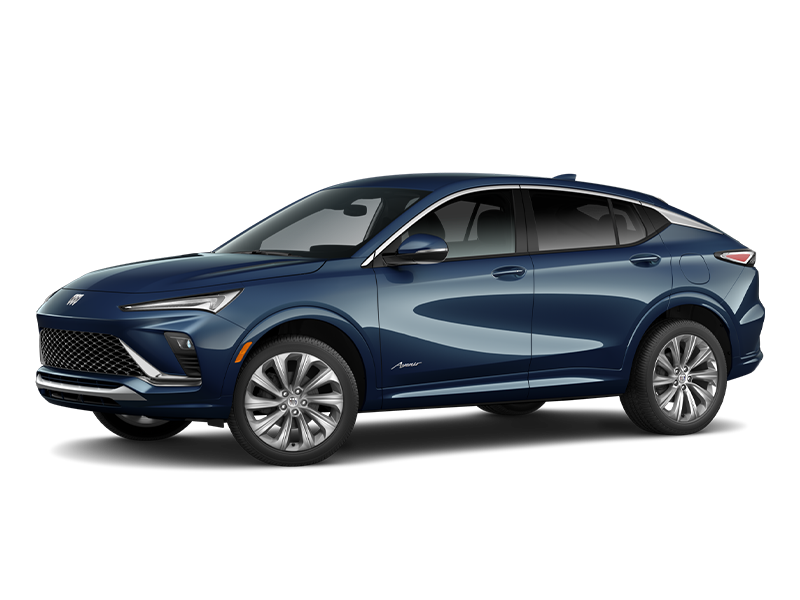 Three-Quarters View of the 2026 Envista Avenir Luxury SUV in the Color Ocean Blue Metallic