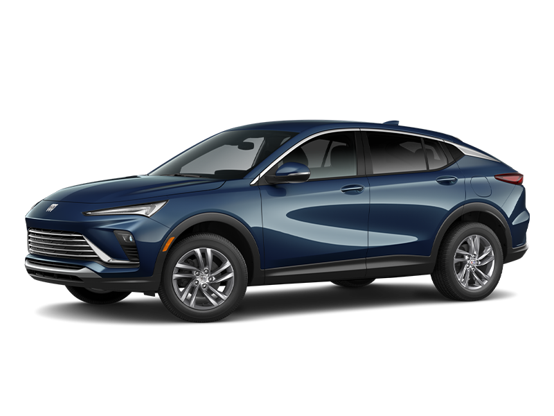 Three-Quarters View of the 2026 Envista Preferred Subcompact SUV in the Color Ocean Blue Metallic